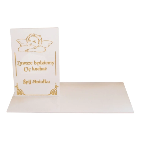 podstawka na znicz z Twoją dedykacją BIAŁA